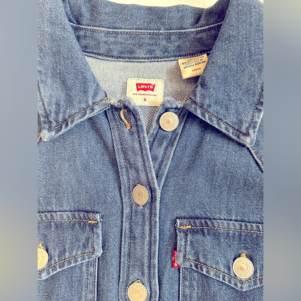 Levi's Women's Flynn Western Cotton Denim Dress - Picture 3 of 4